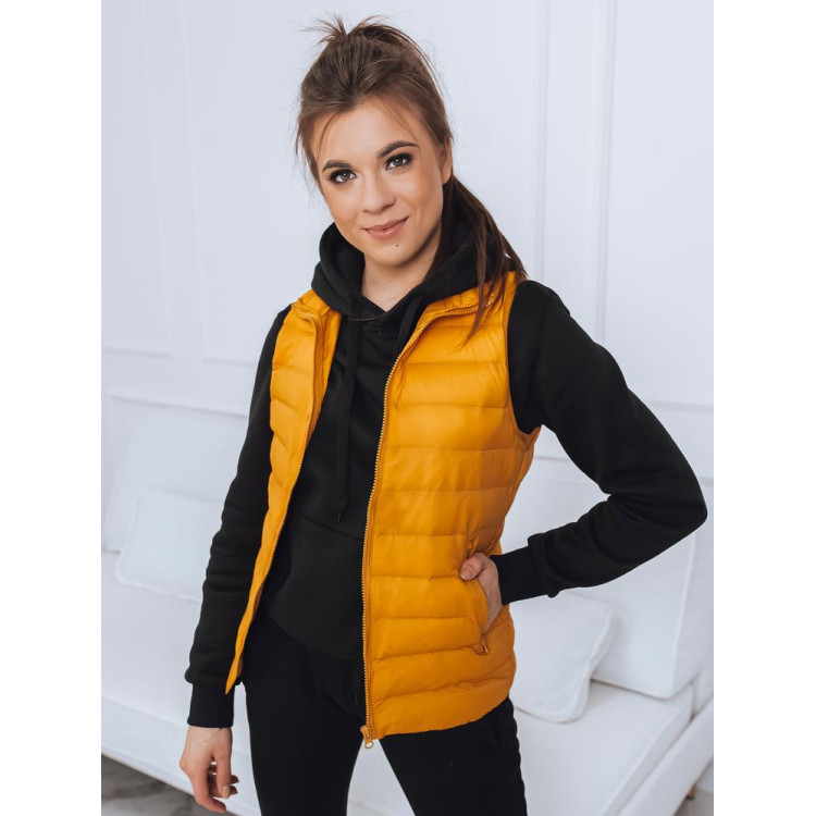 Ženski pomladni brezrokavnik v rumeni barvi