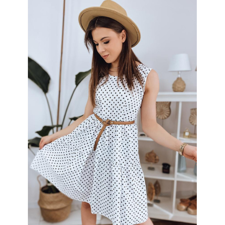 Ženska bela obleka na pike