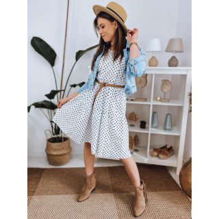 Ženska bela obleka na pike