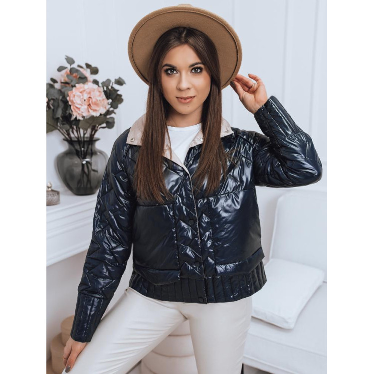 Reverzibilna temno modra ženska jakna