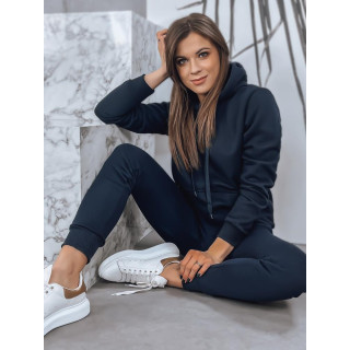 Mornarsko moder ženski pulover s kapuco