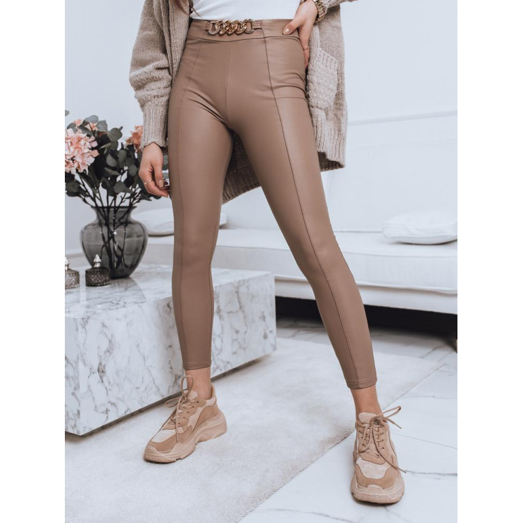 Bež tople pajkice iz eko usnja