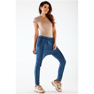 Modre ženske trenirke z nižjim sedalom