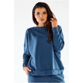Ženska osnovna jopica modre barve
