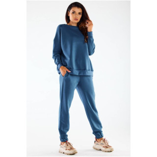 Ženska osnovna jopica modre barve