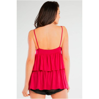 Ženska roza bluza z naramnicami