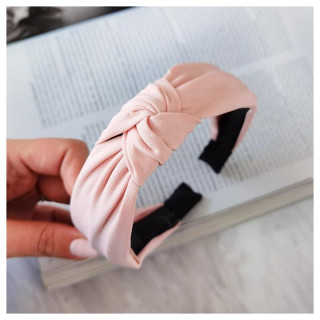 Roza turban naglavni trak za ženske