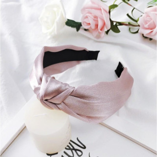 Roza satenast naglavni trak z vozlom