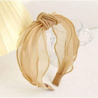 Krem ženski naglavni trak z vozlom