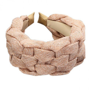Roza pleten ženski naglavni trak