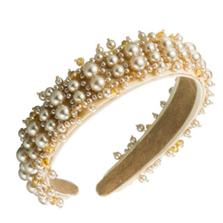 Krem okrašen naglavni trak