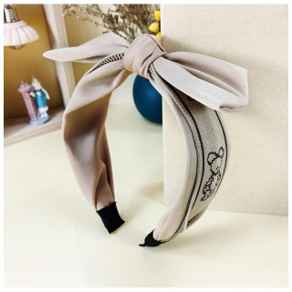 Ženski krem naglavni trak s pentljo