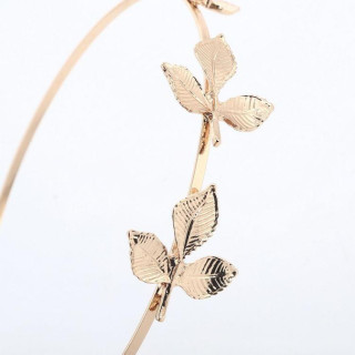 Zlat ženski naglavni trak s tremi listi