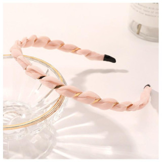 Roza pleten ženski naglavni trak