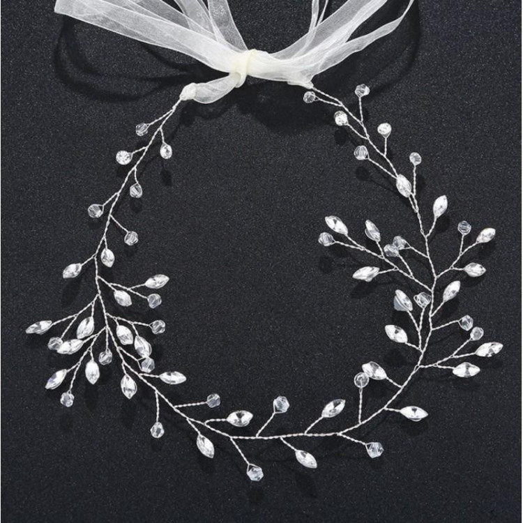 Poročni naglavni trakovi s kristali