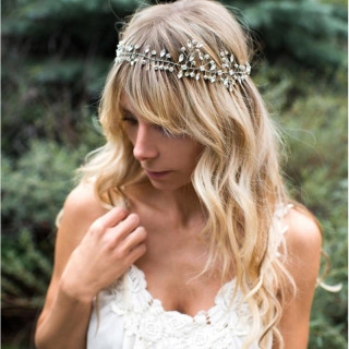 Poročni naglavni trakovi s kristali