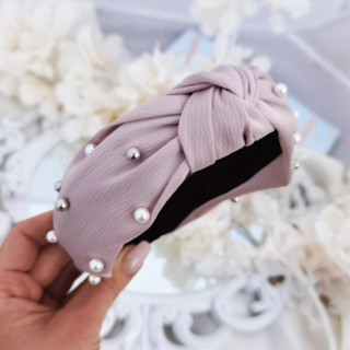 Ženski roza naglavni trak z biseri