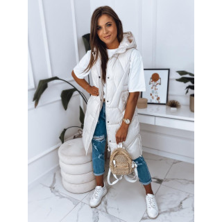 Dolg bel telovnik s šivi