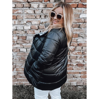 Ženska prehodna jakna v črni barvi