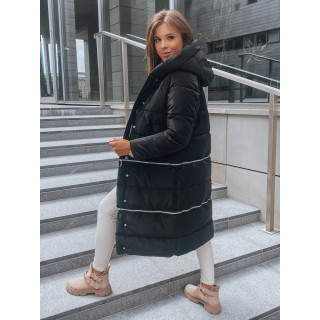 Črna zimska jakna treh dolžin