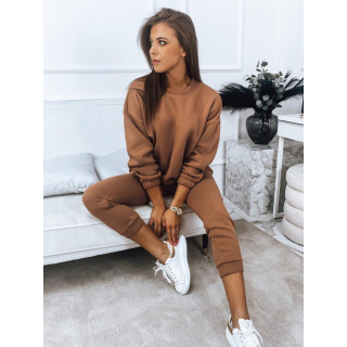 Ženski komplet trenirke v rjavi barvi