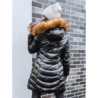 Črna zimska jakna s šivi