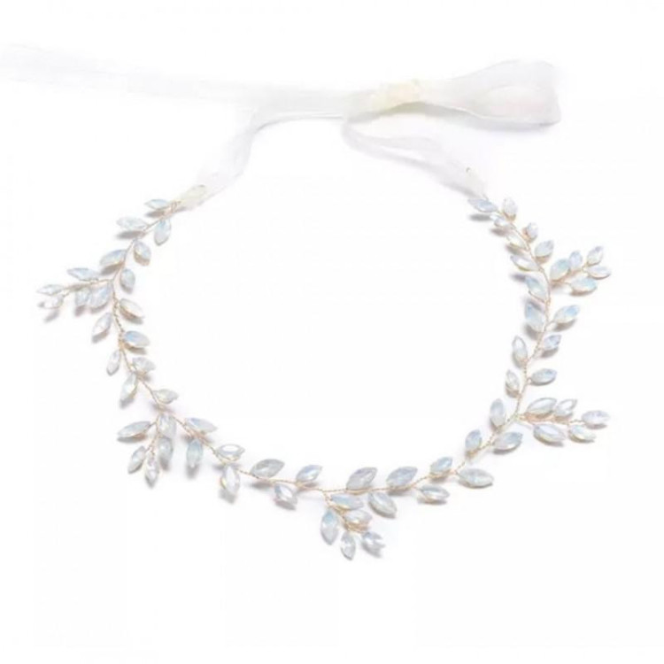 Poročni naglavni trak s kristali