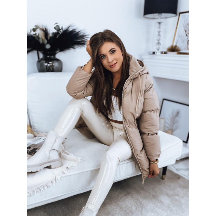 Oversize jakna v bež barvi