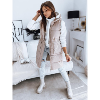 Bež ženski prešit telovnik