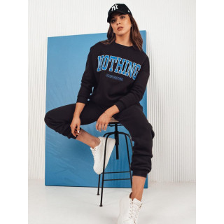 Ženski komplet trenirke v črni barvi