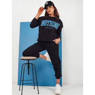 Ženski komplet trenirke v črni barvi