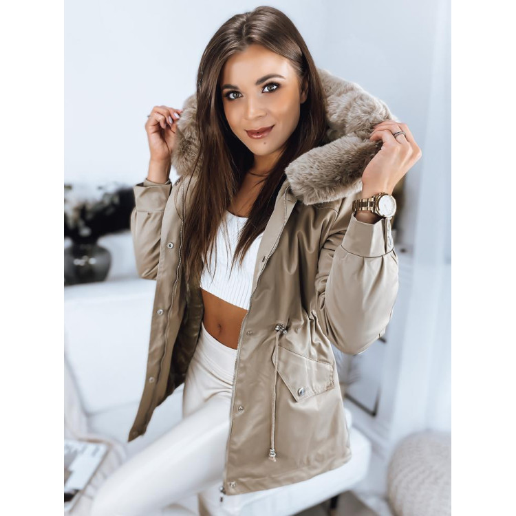 Ženska izolirana parka v bež barvi