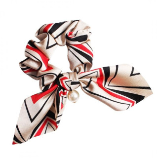 Vzorčasta kratka PIN UP elastika z biserom