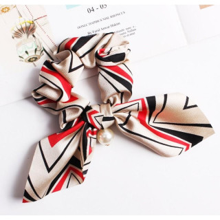 Vzorčasta kratka PIN UP elastika z biserom