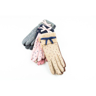 Rdeče ženske rokavice s srčki