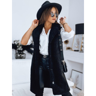 Dolg topel črn telovnik