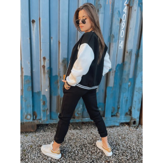 Ženski komplet trenirke v črni barvi