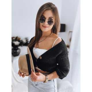 Kratki ženski črni puloverji