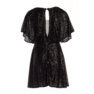 Črna mini obleka z bleščicami