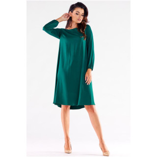 Zelena ženska trapezna obleka