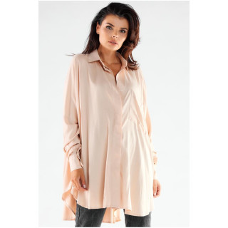 Ohlapna bež srajca z dolgimi rokavi