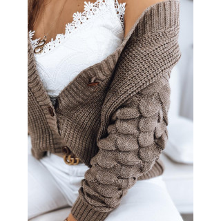 Ženski rjavi puloverji z gumbi