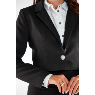 Eleganten črn suknjič na gumb