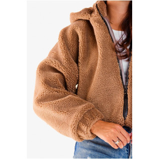 Ženska topla rjava jakna