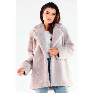 Topel bež ženski plašč