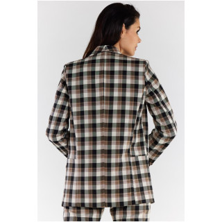 Rjavo-bež karirasti suknjič