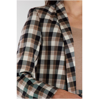 Rjavo-bež karirasti suknjič