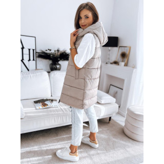 Bež ženski telovnik s šivi