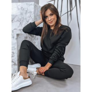 Črn ženski pulover brez kapuce