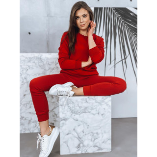 Ženski komplet trenirke rdeče barve